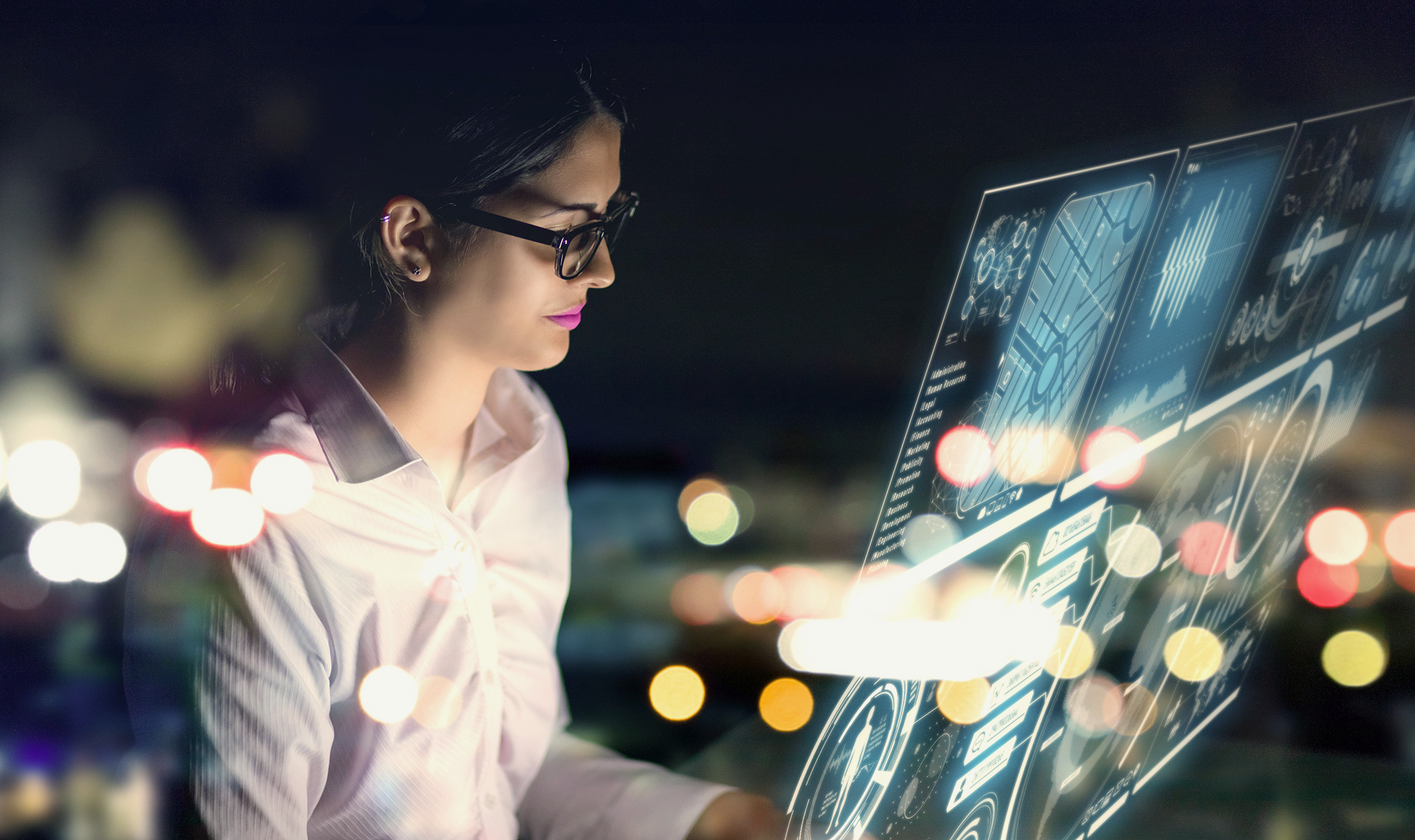 woman working on computer