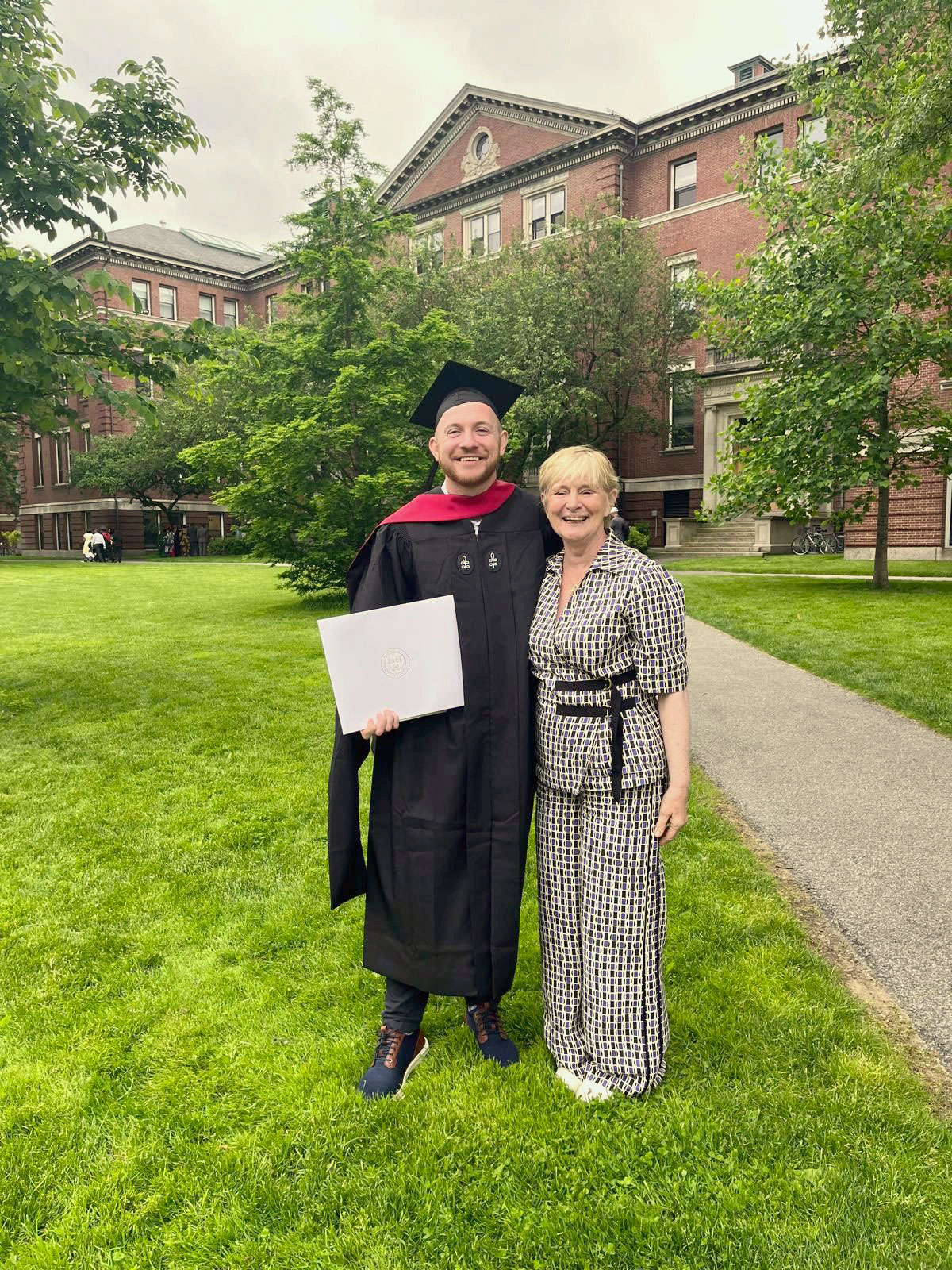 Sean O'Brien at commencement with family.