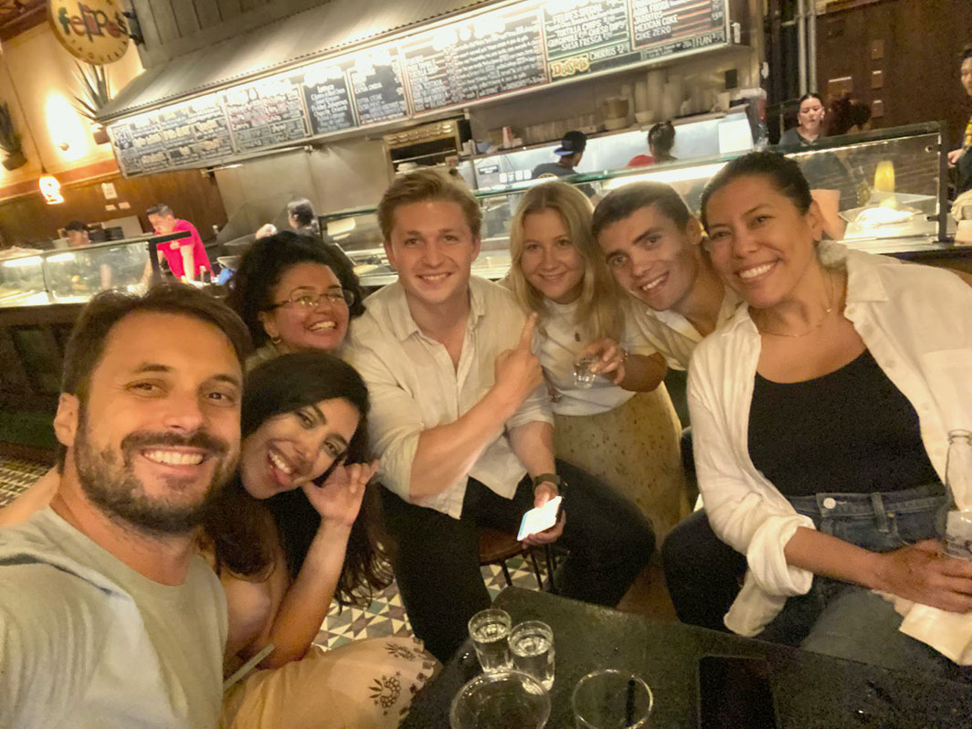 Basant and a group of Harvard Extension School friends take a selfie.
