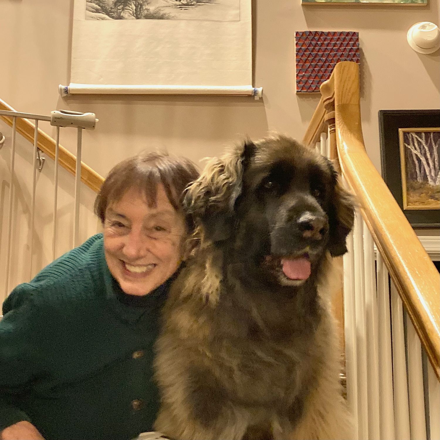 Rosie Rines with her dog.