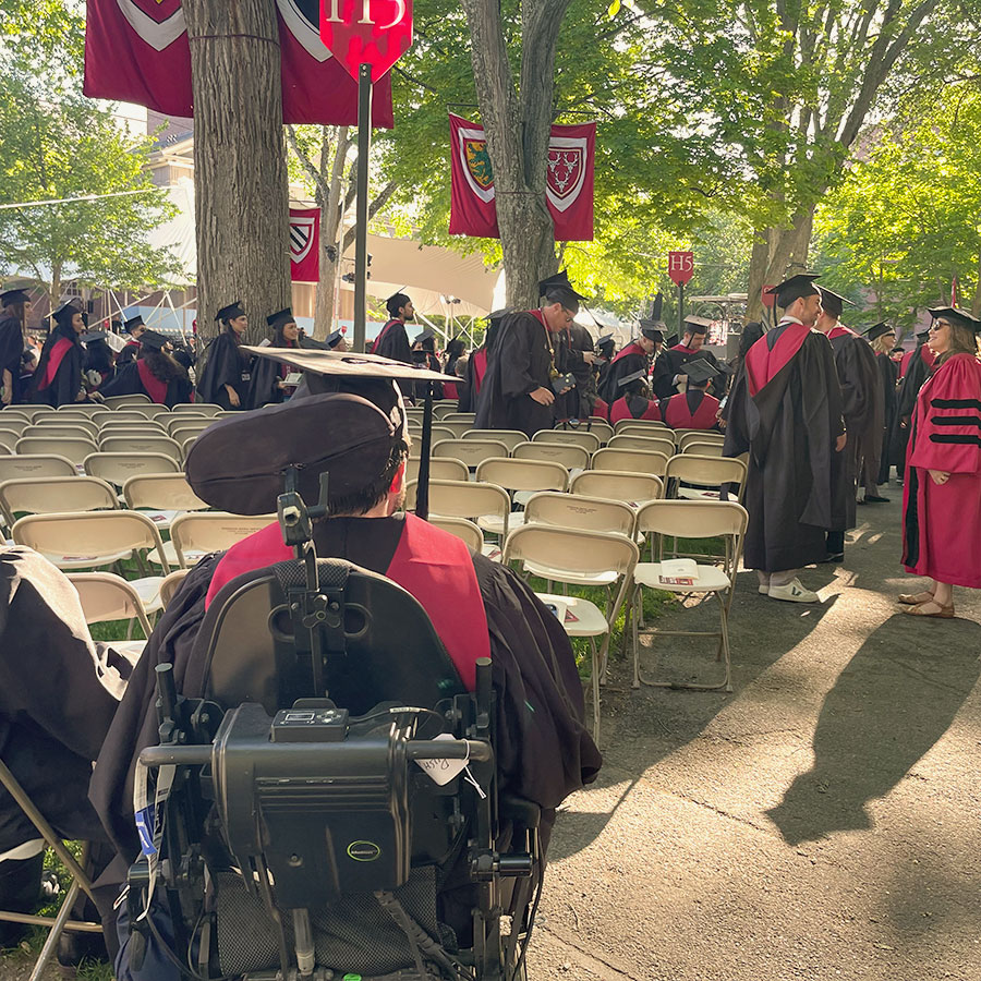 Ken Briggs at Harvard University Commencement.