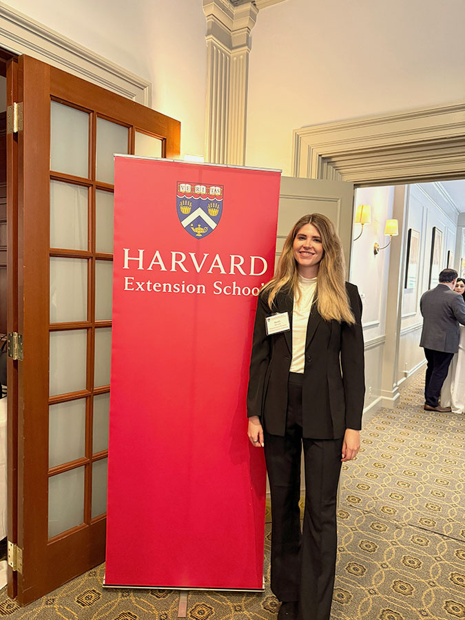 Sarah Kneisle at a Harvard ceremony.